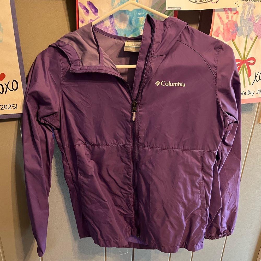 Columbia Girls Purple Windbreaker Jacket